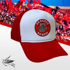 BONÉ DRAGÕES DA REAL SÃO PAULO VERMELHO TRUCKER