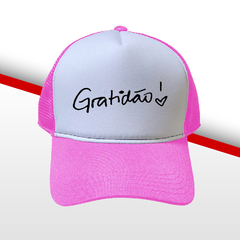 BONÉ GRATIDÃO ROSA PREMIUM TRUCKER