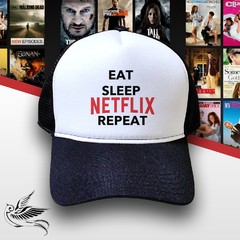 BONÉ EAT SLEEP NETFLIX REPEAT