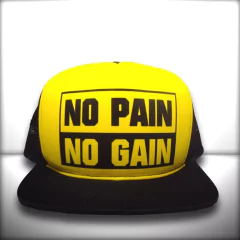 BONÉ NO PAIN NO GAIN AMARELO