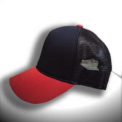 BONÉ VERMELHO E PRETO TRUCKER - comprar online