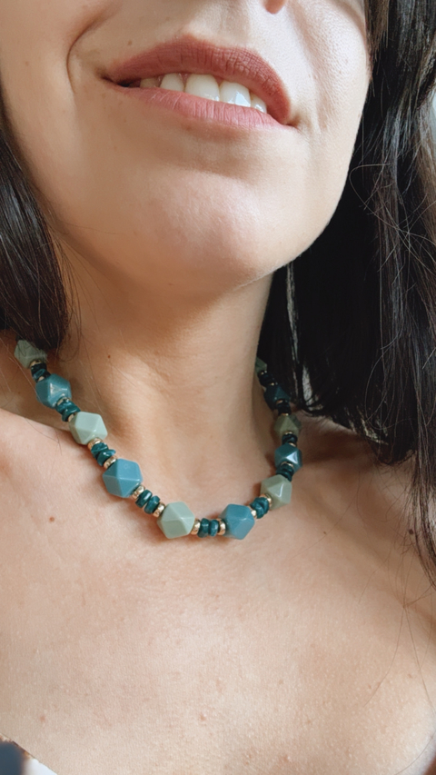 Collar Piedras verdes
