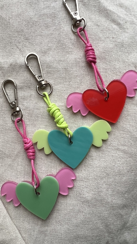 llaveros soga corazón