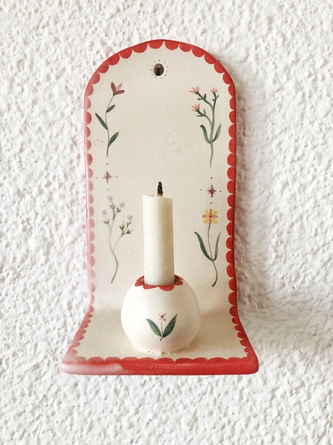 Portavela con detalle en el esmalte - comprar online
