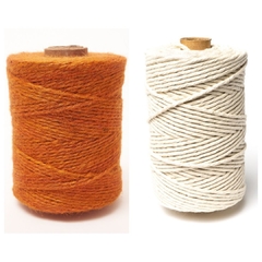 Kit Hilo Yute Color 2,5mm X 400grs + Algodon 27 Hebras X 500grs