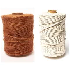 Kit Hilo Yute Color 2,5mm X 400grs + Algodon 27 Hebras X 500grs - comprar online