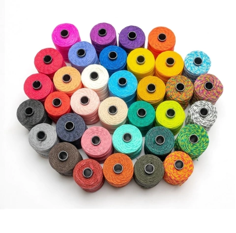 Hilos Encerados de Polipropileno Virgen x 70 metros.