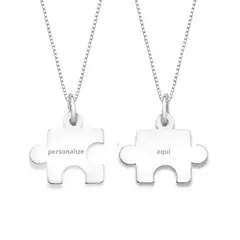 Colar quebra cabeça personalizado