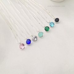 Colar Ponto de luz colorido - Salar Arte em Prata | Porque a Prata mais Valiosa é Você.