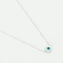 Colar olho grego mini de 8mm