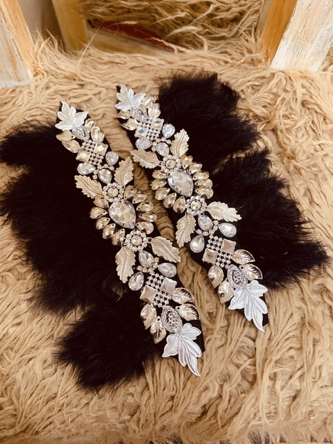 Charreteras Plata plumas black