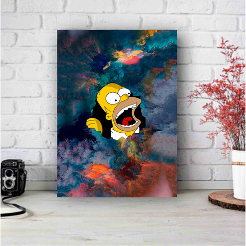 Placa Quadro Decorativo Simpsons Romer Colorido Boca Aberta Ref: DPPD-09