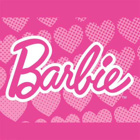 Painel Decorativa Adesiva Autocolante Barbie Com Coração REF:DPFM-Painel01