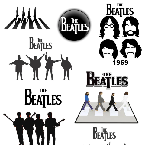 Papel De Parede Teen Poster The Beatles Preto e Branco - REF:DPTE95