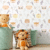 Papel de Parede Adesivo Autocolante Infantil Bichos e Galhos Fofos Coloridos Vinil REF: DPIN173