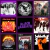Papel De Parede Autocolante Estilo Metal Pesado Black Sabbath Sobre Fundo Roxo - DPCL49