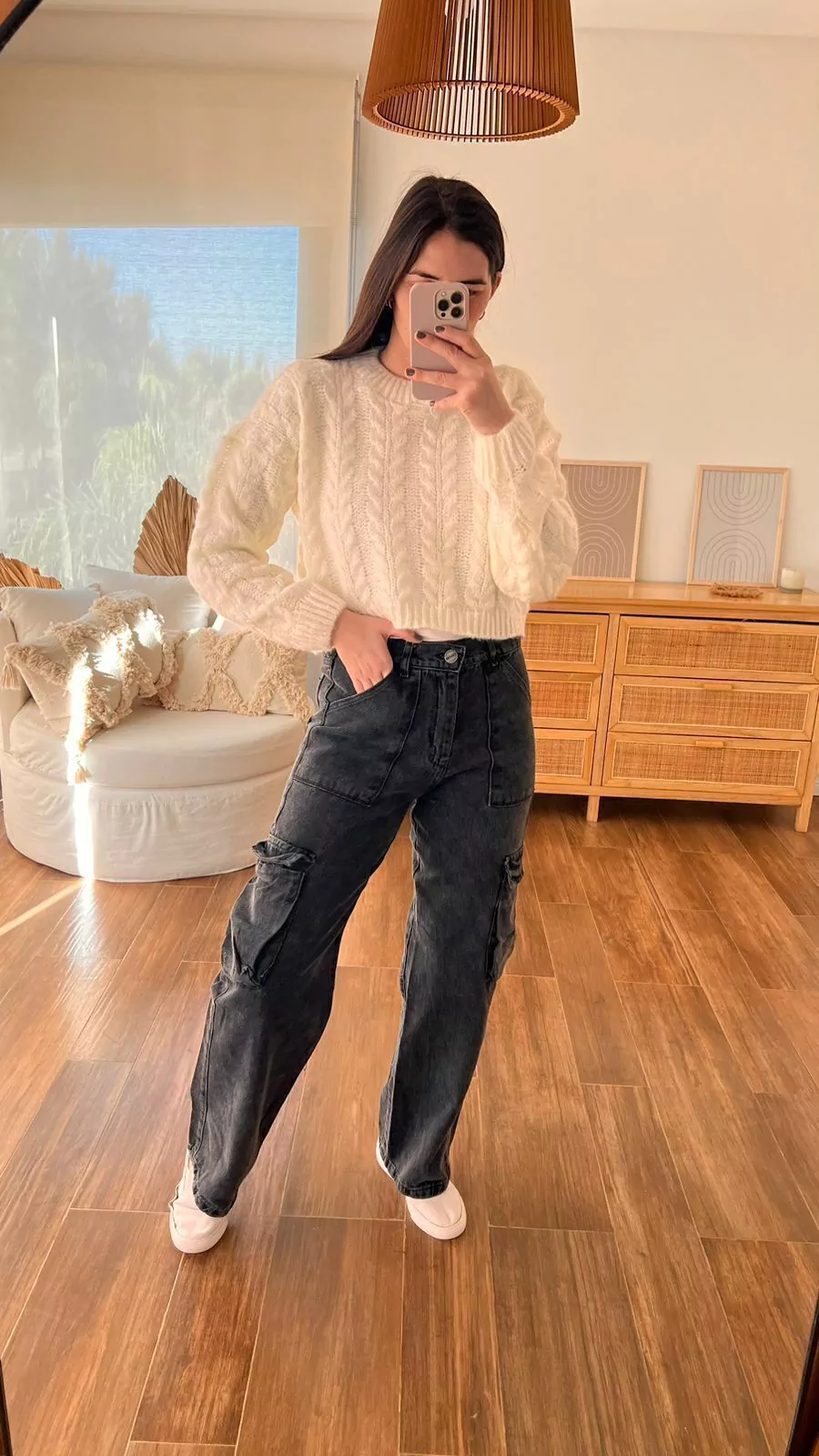 Wide leg cargo nevado
