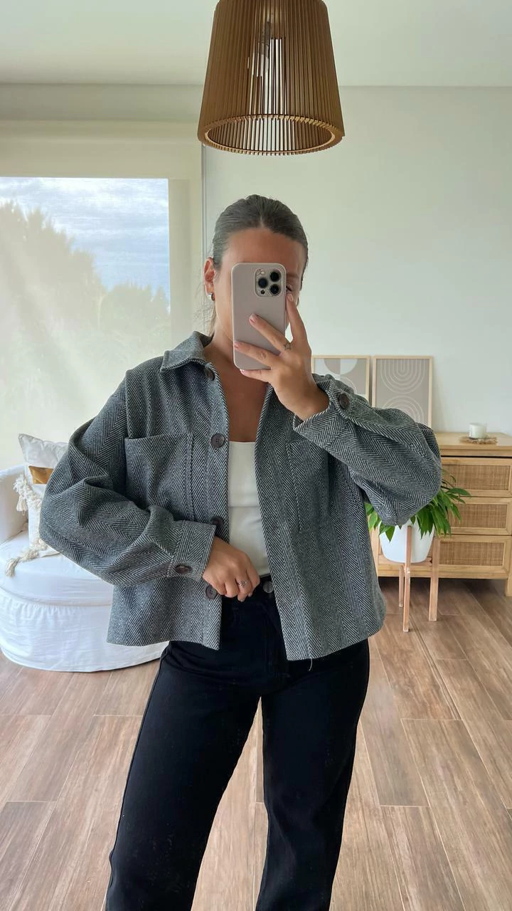 Chaqueta Espiga Gris