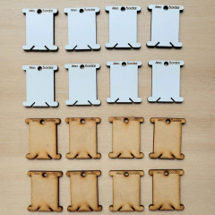 Organizadores Pack x25 huesitos de MDF para hilos, lanas y cintas - comprar online