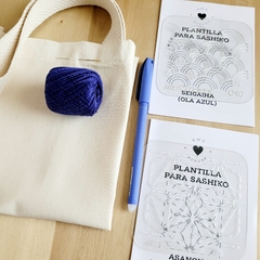 kit SASHIKO Tote Primeras puntadas. en internet