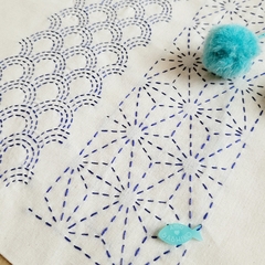 kit SASHIKO Tote Primeras puntadas. - AmoBordar
