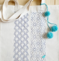 kit SASHIKO Tote Primeras puntadas. en internet