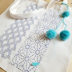 kit SASHIKO Tote Primeras puntadas. - comprar online