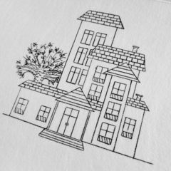 Diseño impreso para bordar Paisaje urbano - AmoBordar