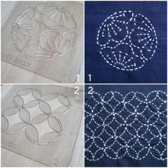 PROMO! Pack x24 Plantillas para SASHIKO + Instructivo + Bolsa presentación + Lapicera tinta azul termoborrable en internet
