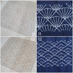 PROMO! Pack x24 Plantillas para SASHIKO + Instructivo + Bolsa presentación + Lapicera tinta azul termoborrable - comprar online