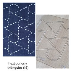Plantillas para SASHIKO diseños tradicionales. INCLUYE INSTRUCTIVO/24 diferentes para elegir!