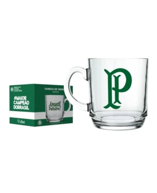 Caneca de Vidro Palmeiras 300ml
