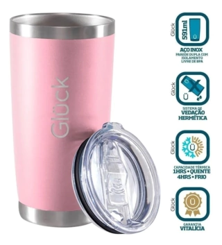 Copo Térmico Lucky Rosa - comprar online