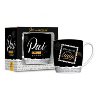 Caneca De Café Porcelana Pai Amor Eterno 300ml
