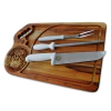 Kit Churrasco Coritiba (Tábua + Garfo + Faca + Chaira) - comprar online