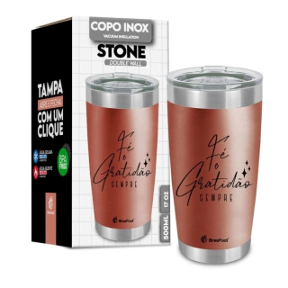 Copo Térmico Stone - Fé e Gratidão