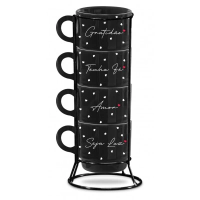 Caneca Empilhada C/4 - Tenha Fé