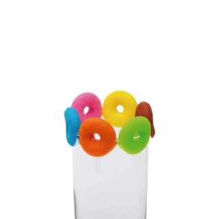 Marcador de Copo Silicone Donut