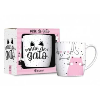 Caneca de Porcelana 300ml - Mãe De Gato