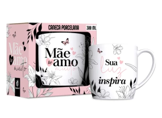 CANECA PORCELANA 300ML - MÃE SUA LUZ INSPIRA