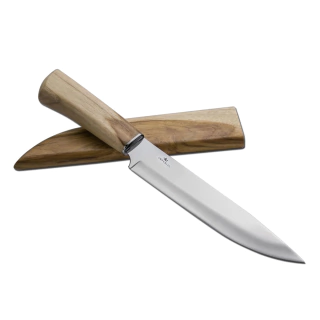 Faca Hitita 9" C/ Bainha em Madeira