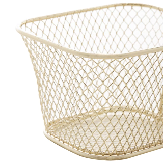 Mini Cesta Inox Retangular Dourada - loja online