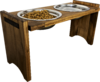 Comedouro Elevado Médio Duplo Pinus - comprar online