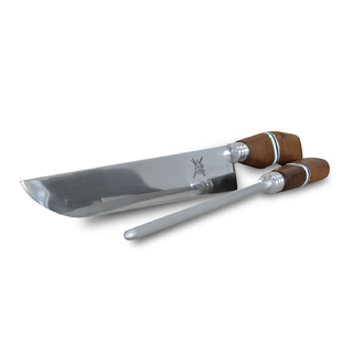 Kit Utensílios Artesanal Faca e Chaira 10" - Arte Churrasco