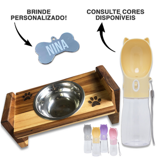 KIT PETS COMEDOURO E GARRAFA COM BRINDE
