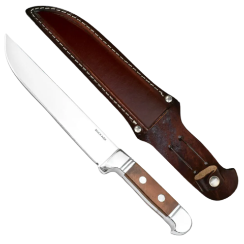 Faca Tradicional Alumínio/Madeira 8" C/ Bainha