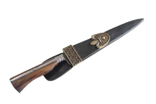 Faca Artesanal Aço Carbono 8" C/ Cabo Invertido