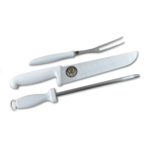 Kit Utensílios Palmeiras (Faca + Garfo + Chaira) - comprar online