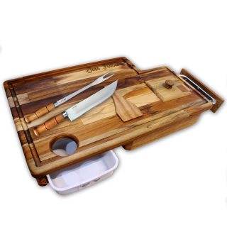 Tábua Inteligente Master Grill + Garfo e Faca Semiartesanal