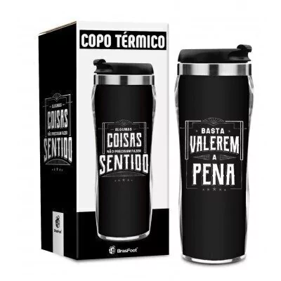 Copo Plástico Inox - Basta Valer a Pena